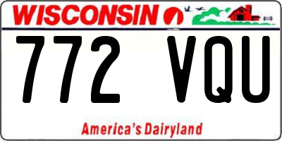 WI license plate 772VQU