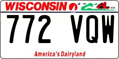 WI license plate 772VQW