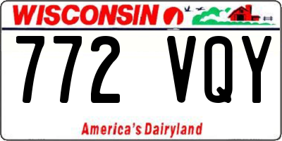 WI license plate 772VQY