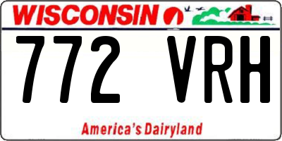 WI license plate 772VRH