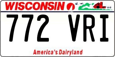 WI license plate 772VRI