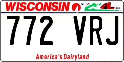 WI license plate 772VRJ
