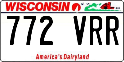WI license plate 772VRR