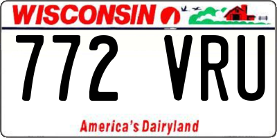 WI license plate 772VRU