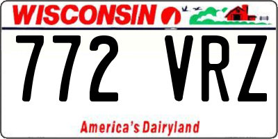 WI license plate 772VRZ