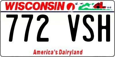 WI license plate 772VSH