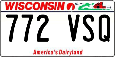 WI license plate 772VSQ