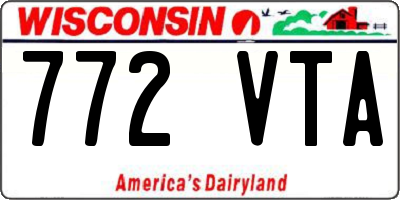 WI license plate 772VTA
