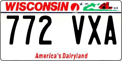 WI license plate 772VXA