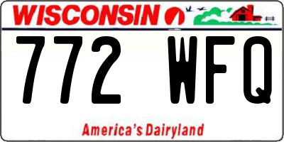 WI license plate 772WFQ