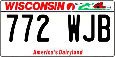 WI license plate 772WJB