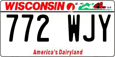 WI license plate 772WJY