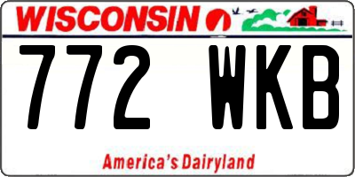 WI license plate 772WKB