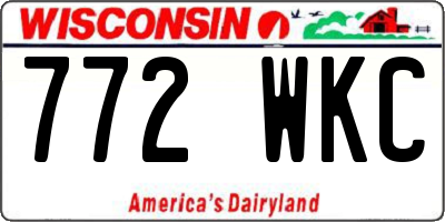WI license plate 772WKC