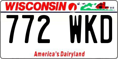 WI license plate 772WKD