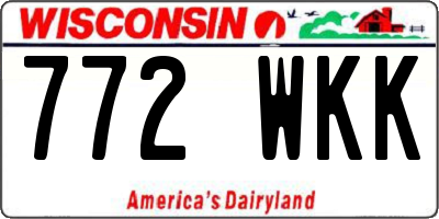 WI license plate 772WKK