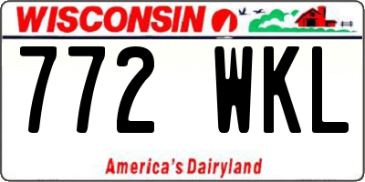 WI license plate 772WKL