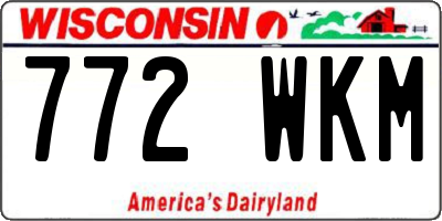 WI license plate 772WKM