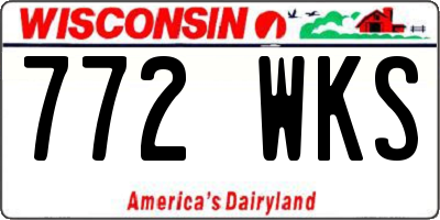WI license plate 772WKS