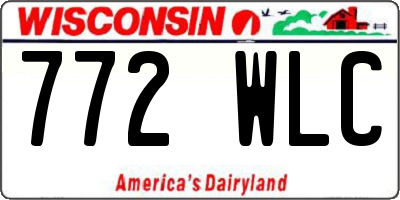 WI license plate 772WLC