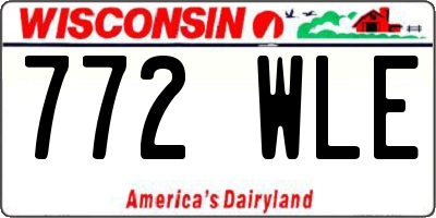 WI license plate 772WLE