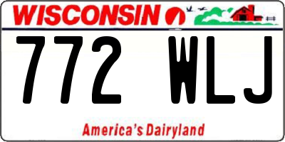 WI license plate 772WLJ