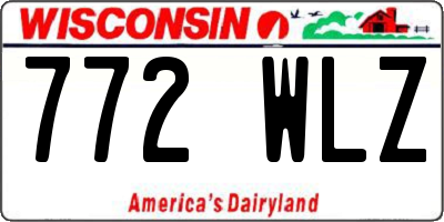 WI license plate 772WLZ