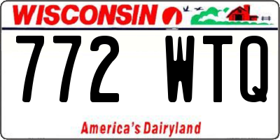 WI license plate 772WTQ