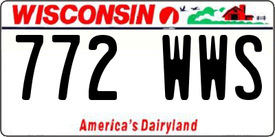 WI license plate 772WWS