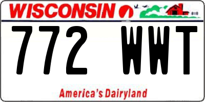 WI license plate 772WWT
