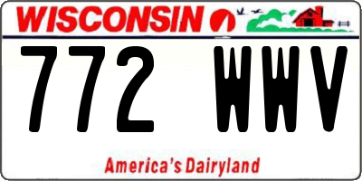 WI license plate 772WWV