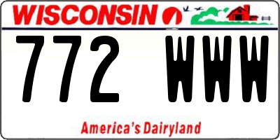 WI license plate 772WWW