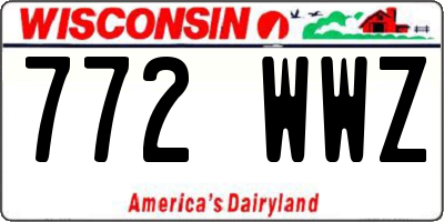 WI license plate 772WWZ