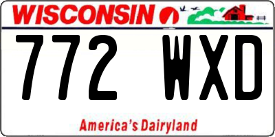 WI license plate 772WXD