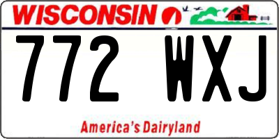 WI license plate 772WXJ