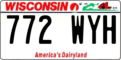 WI license plate 772WYH