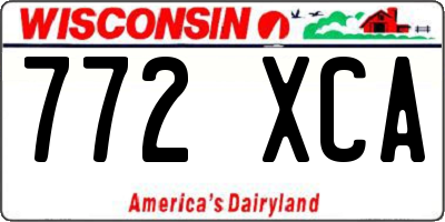 WI license plate 772XCA