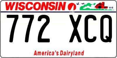 WI license plate 772XCQ