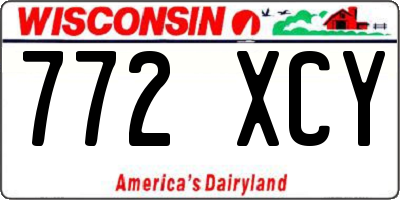 WI license plate 772XCY