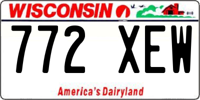 WI license plate 772XEW