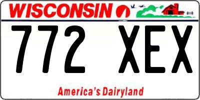 WI license plate 772XEX