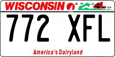 WI license plate 772XFL