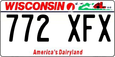 WI license plate 772XFX
