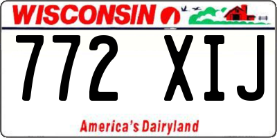WI license plate 772XIJ