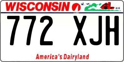WI license plate 772XJH