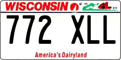 WI license plate 772XLL