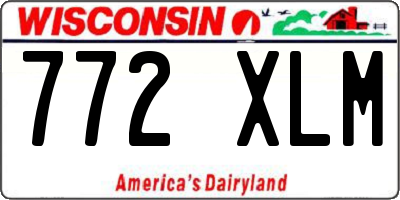 WI license plate 772XLM