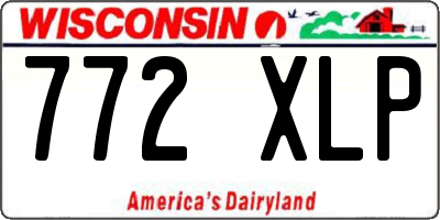 WI license plate 772XLP