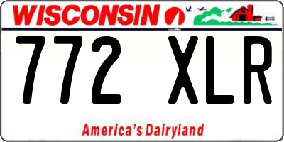 WI license plate 772XLR