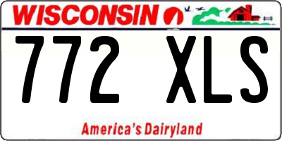 WI license plate 772XLS
